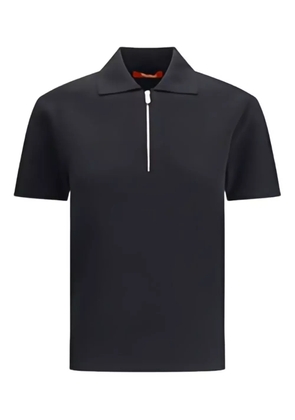 Max Mara Teti zip ribbed polo top - Blue