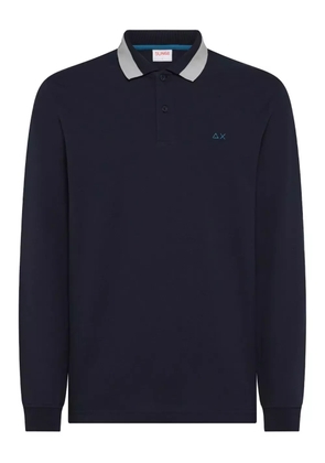 Sun68 elbow-patch polo shirt - Blue