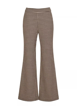 Cara Cara Christopher houndstooth flared trousers - Black