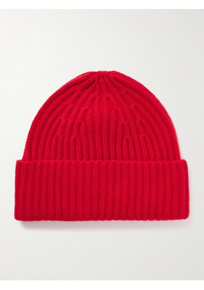 LISA YANG - Martigny Ribbed Cashmere Beanie - Red - One size