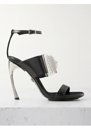 Versace - Chainmail And Pvc-trimmed Leather Sandals - Black - IT37,IT37.5,IT38,IT38.5,IT39,IT39.5,IT40,IT41