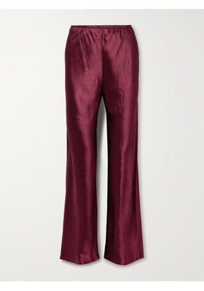 Maria McManus - Crinkled-satin Pants - Burgundy - x small,small,medium,large