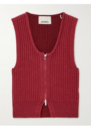 Isabel Marant - Devima Ribbed Wool Vest - Red - 01,2