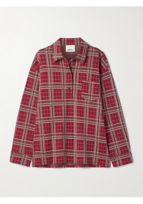Isabel Marant - Bruna Oversized Checked Cotton Shirt - Red - FR 34,FR 36,FR 38,FR 40