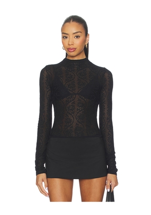 SNDYS Rhea Lace Top in Black. Size L. Also in M, S, XL, XS.