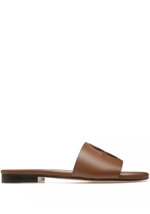 Bally Emblem logo-debossed slides - Brown
