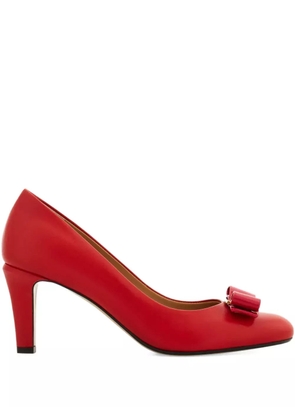 Ferragamo 70mm Vara bow-detail pumps - Red