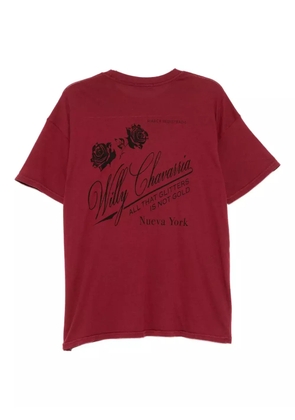 Willy Chavarria rose-print T-shirt - Red