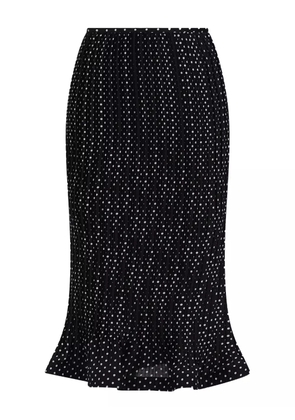 SIMONA CORSELLINI pleated polka-dot midi skirt - Black