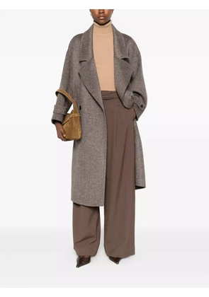 VICOLO wool-blend double-breasted coat - Neutrals