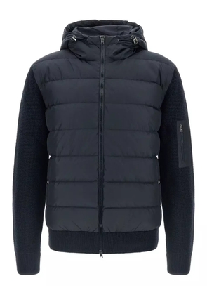 Herno padded-knitted down jacket - Blue