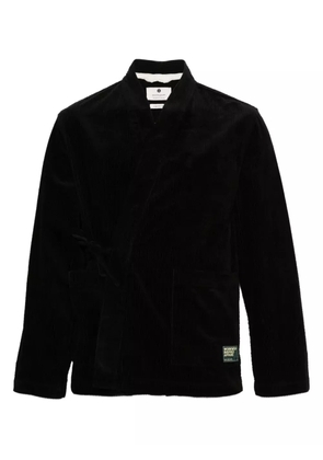ANERKJENDT corduroy tie-fastening jacket - Black