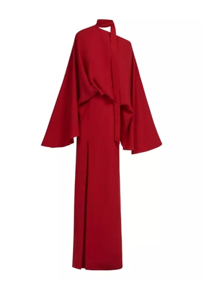 Taller Marmo Brooks cape-slit maxi dress - Red