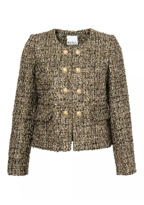 WEILL PARIS tweed longsleeve jacket - Brown