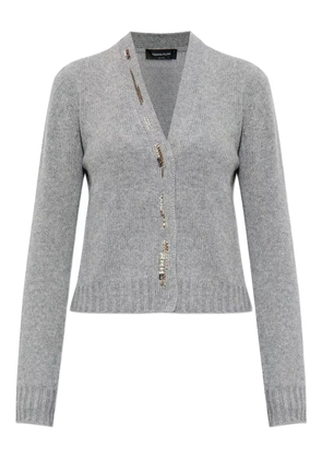 Fabiana Filippi crystal-embellished cardigan - Grey