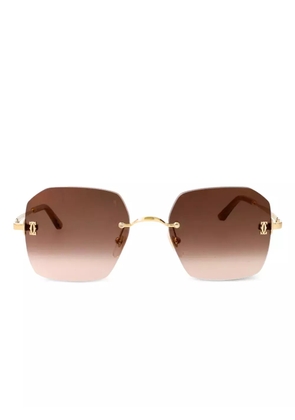 Cartier Eyewear geometric sunglasses - Gold
