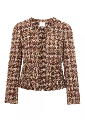 WEILL PARIS checked tweed jacket - Brown