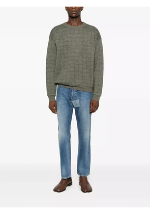 Maison Margiela check-pattern distressed sweater - Green