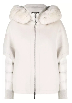 Moorer layered hooded jacket - Neutrals