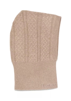 Max Mara cable-knit balaclava - Brown