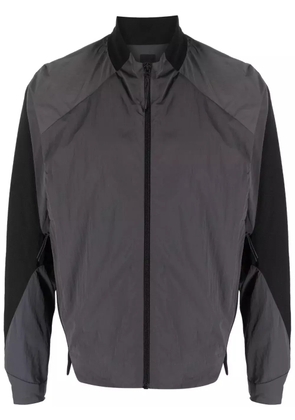 J.LAL zipped high-neck panelled jacket - Grey