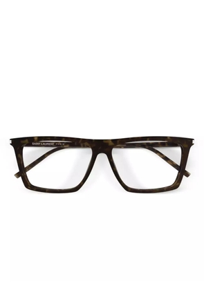 Saint Laurent Eyewear square-frame glasses - Brown