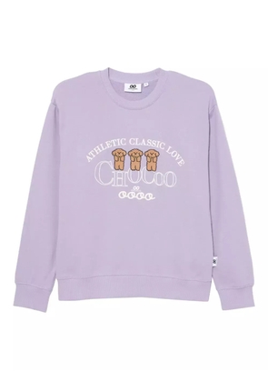 CHOCOOLATE puppy-embroidered sweatshirt - Purple