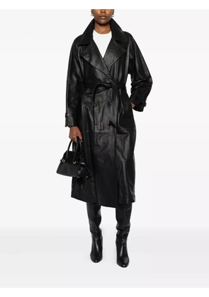 VICOLO double-breasted belted coat - Black
