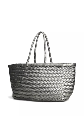 DRAGON DIFFUSION woven handle tote bag - Silver
