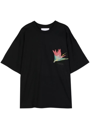 Yoshiokubo graphic-print cotton T-shirt - Black