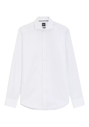 BOSS cutaway-collar cotton shirt - White