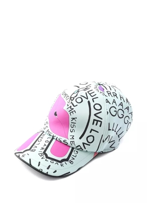 Bvlgari Pre-Owned 2010s Onomatopoeia printed silk cap - Green
