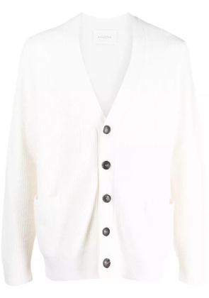 Ballantyne V-neck wool cardigan - White