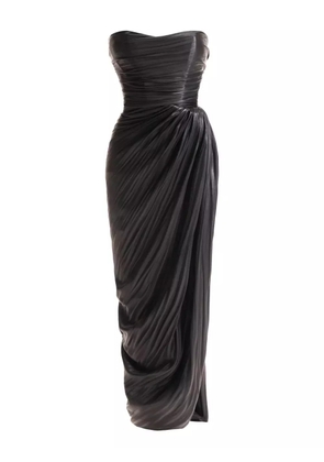 Maria Lucia Hohan pleated side-slit midi dress - Black