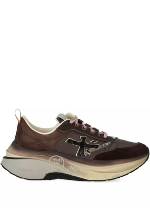 Premiata appliqué lace-up sneakers - Brown
