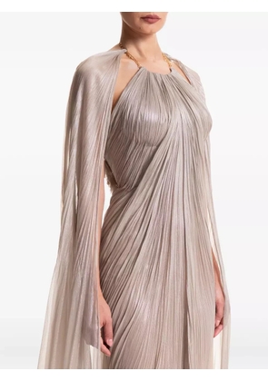Maria Lucia Hohan pleated cape dress - Neutrals