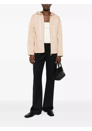 Max Mara stripe-detail zip-up hoodie - Pink