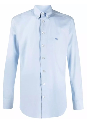 ETRO logo-embroidered shirt - Blue