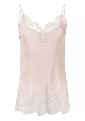 Gold Hawk lace-trim top - Pink