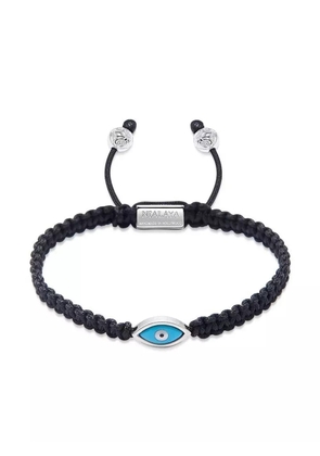 Nialaya Jewelry Evil Eye string bracelet - Black