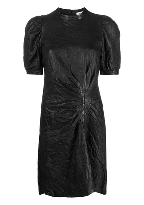 Zadig&Voltaire short-sleeved leather dress - Black