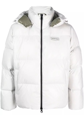 Duvetica logo-patch zip-up padded jacket - Grey