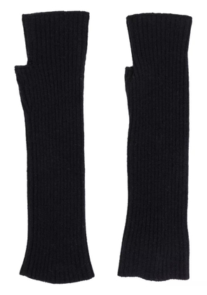 Chinti & Parker ribbed fingerless gloves - Blue