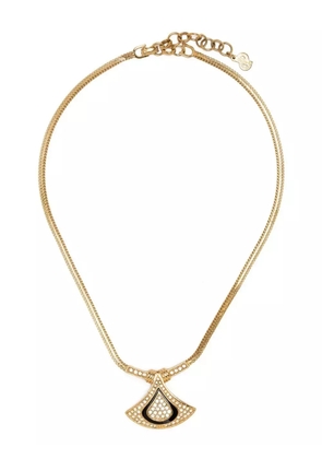Christian Dior Pre-Owned crystal pendant necklace - Gold