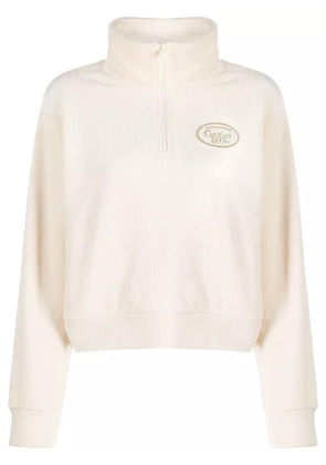 CHOCOOLATE logo-patch corduroy sweatshirt - Neutrals