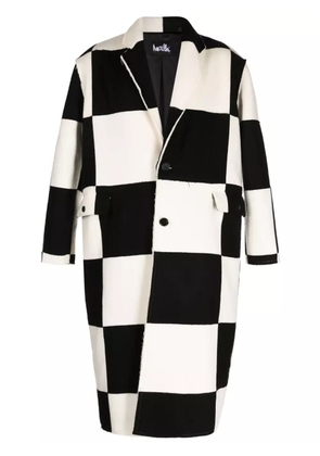Haculla check-pattern wool coat - Black