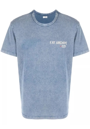 Fay logo-print short-sleeved T-shirt - Blue