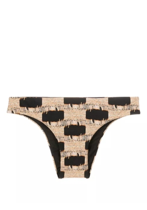 Lenny Niemeyer trompe l'oeil-print bikini bottoms - Black