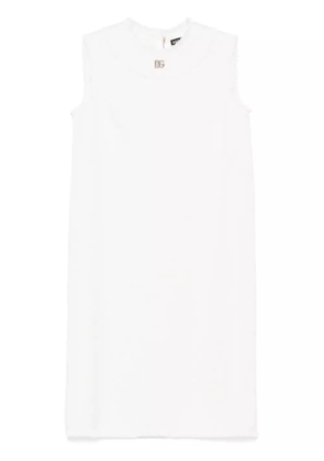 Dolce & Gabbana logo-plaque mini dress - White