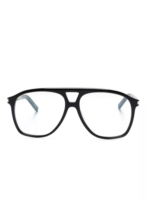 Saint Laurent Eyewear pilot-frame glasses - Black